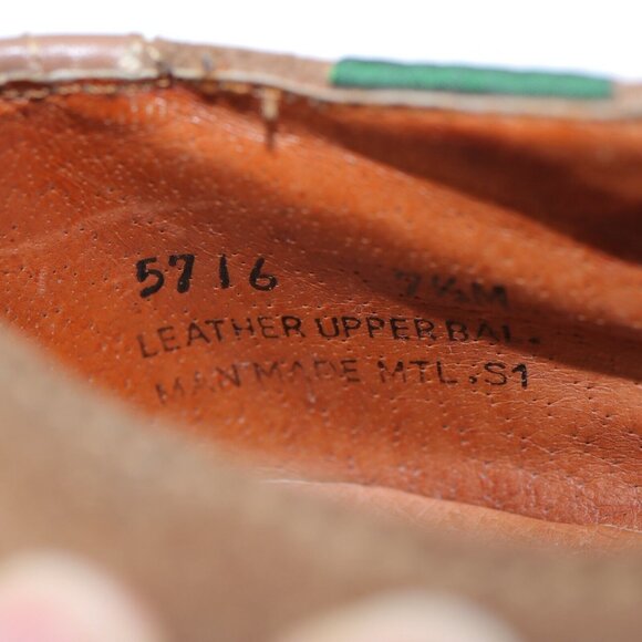 GH Bass Mens Saddle Oxford Size 7.5 Tan Camel Suede Leather Gum Sole Casual Shoe - Picture 12 of 12